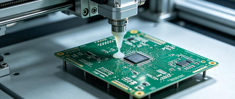 普轩精密点胶系统 - PCB板精密点胶案例